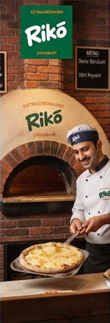 Riko Pizza & Roll taş fırında pizza hazırlayan usta